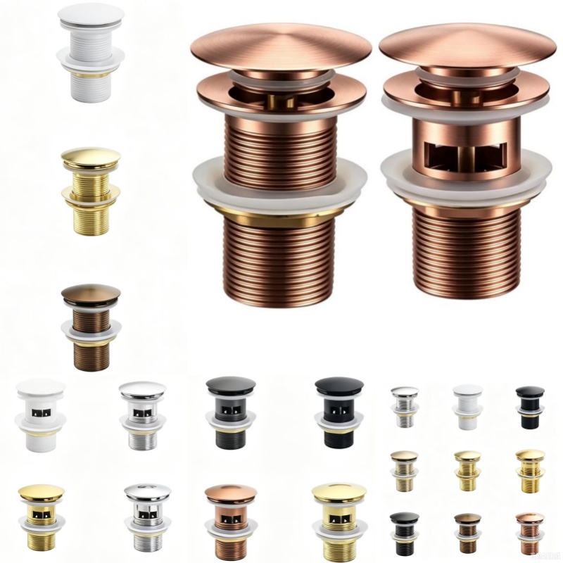 Overflow Pipe Clip - Tappo di scarico nero per lavabo
